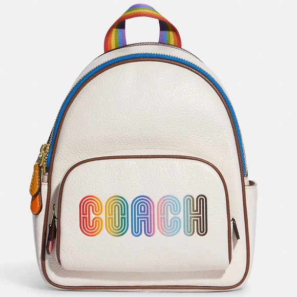 🌈 Coach Mini Court Backpack With Rainbow Coach - Picture 3 of 11